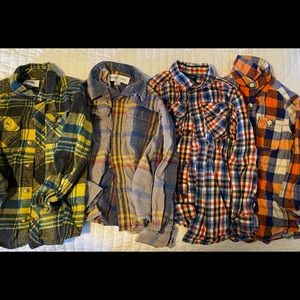 Lot of (4) 5t flannel button downs